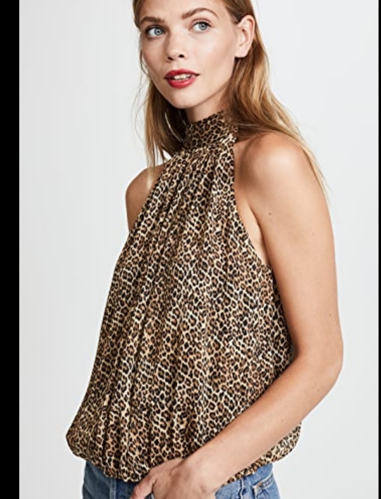 Derek Heart leopard print asymmetrical blouse